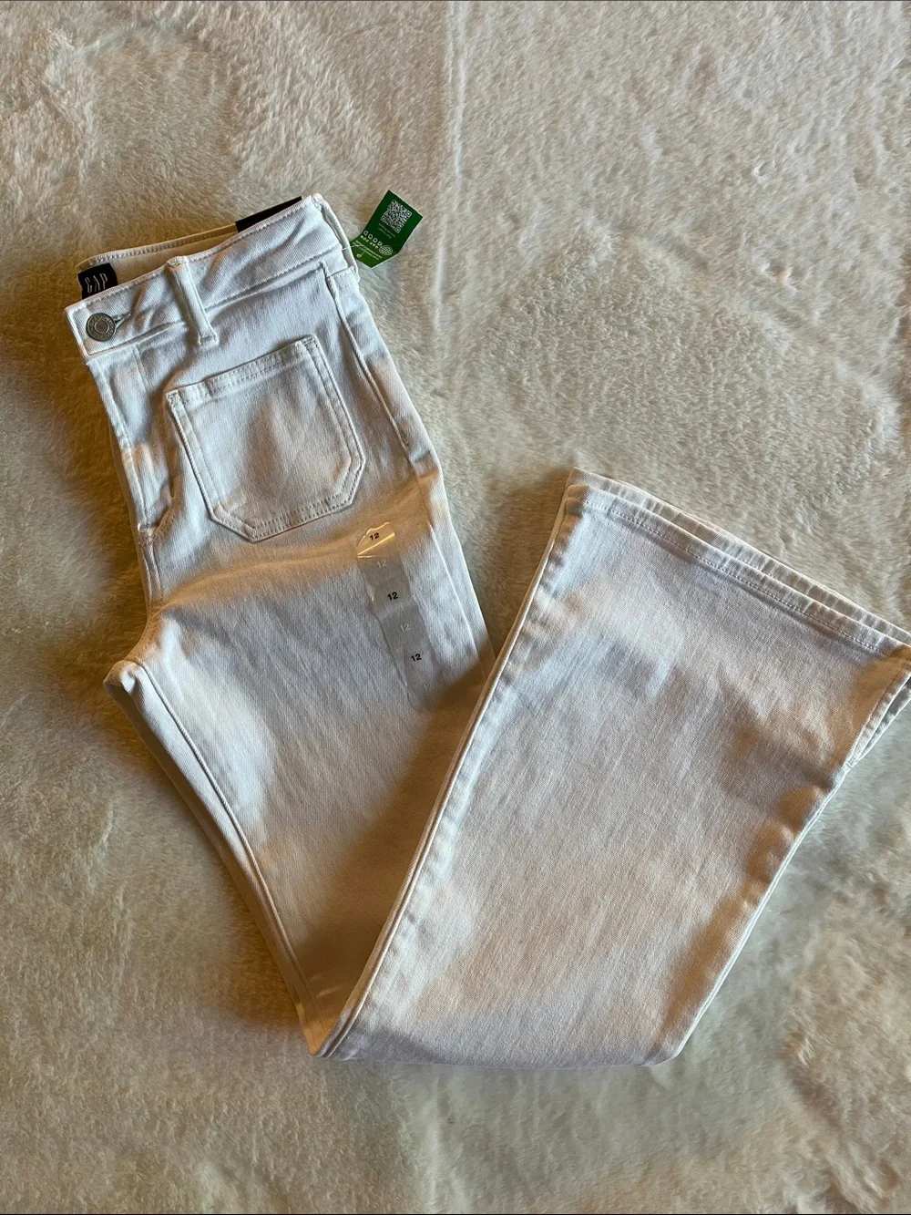 GAP White Girls Jeans - 70’s Flare  Fit SZ 12